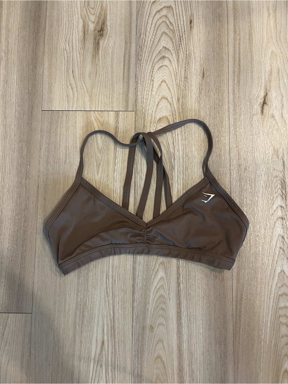 Gymshark Brown Strappy Light-Support Sports Bra